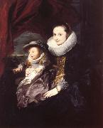 Anthony Van Dyck Portrait of a Woman and Child oil painting